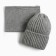 Kit for girls (hat, snood), gray color, size 50-54