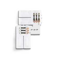 Соединитель угловой L для светодиодной ленты 2835 12/24V (3 контакта) GS6601, 10 шт