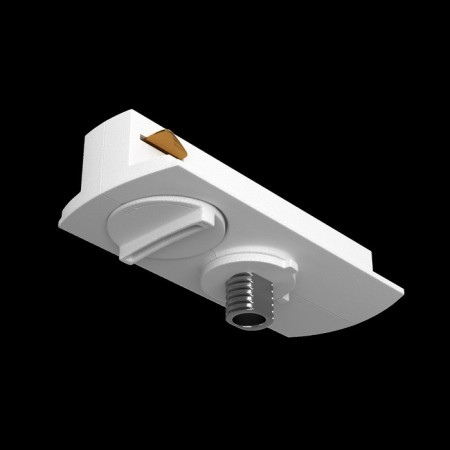 Connector for the track system Technical TRA011-1-A-W, 8.2x3.2x2.05 cm, white color-4