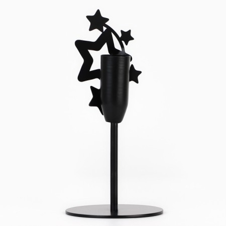 Summary "Stars", black, 7.4 x 15.3 cm, diam. under a candle 2.2 cm-3