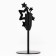 Summary "Stars", black, 7.4 x 15.3 cm, diam. under a candle 2.2 cm