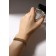 Bracelet with rhinestones "shine" thread in circles, white color in gold, 18 cm