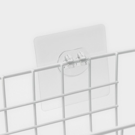 Basket on Velcro shade, 28.5 × 12 × 11.5 cm, white color-2