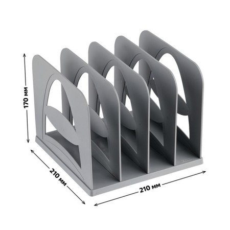 Top for magazines and papers (sorter) Istanm, team, 4 departments, gray-2