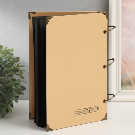 Photo album on rings 30 sheets "Recognition of love" Black sheets 26x18 cm-2