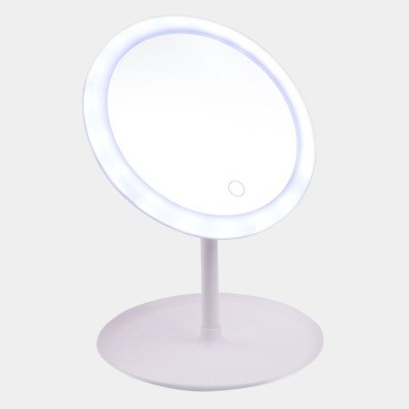 Mirror KZ-09, backlight, desktop, battery, 2500 mAh, 3 modes, rotation 90 °, white-4