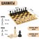 Chess 40x40 cm "Russian games", a cardboard field, plastic figures, King H-10.2, pawn 5 cm