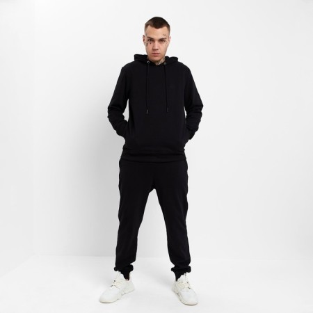 Male costume (sweatshirt/pants), black color, size 46 (m)