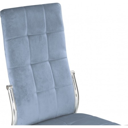 Farini Metal Metal Metal Carrier/Velur, Chrome/Blue 46x52x99 cm-4