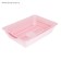 Deep toilet with a mesh of 36 x 25 x 9 cm, pink