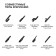 AIRLINE wiper brushes, 600/510mm 24 "/20", frameless