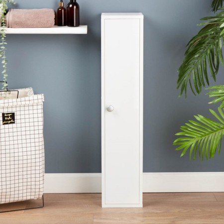 Bathroom wardrobe 200, white, 20 x 22 x 95 cm-1