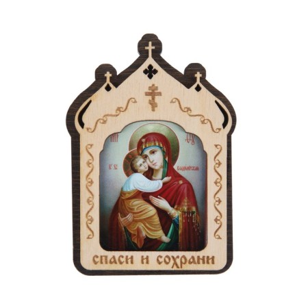 Icon in the car Vladimir Mother of God, 10 x 7 cm