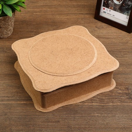 Figure casket is large for decor from MDF 18.5x18.5x6 cm, overlay 14 cm-3