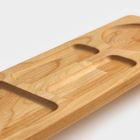Table - an organizer for serving with handles and on the legs of ADELICA, 54.5 × 14 × 6 cm, birch-5