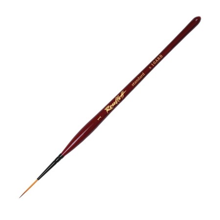 Brush liner synthetics RUBLOFF hobbies S10ARB No. 1, long pile, short handle is varnished, red-4