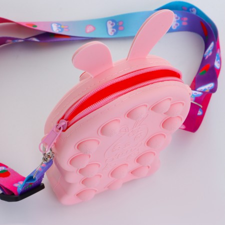 Bag's bag with a zipper "chosen", pink color-2