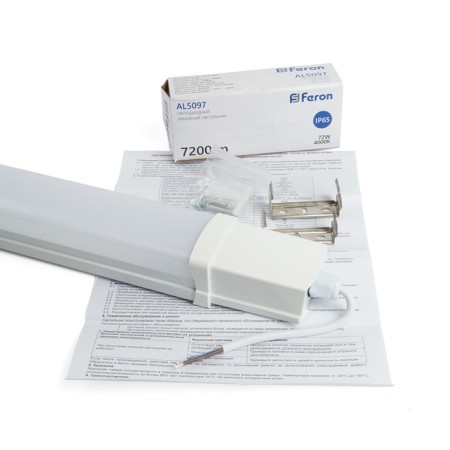 Line LED LED Feron AL5097, IP65, 72 W, 1500x60x40 mm, white color-1