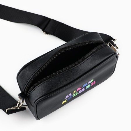 Children's bag Mikro Kosmos, artificial leather, black 18x6x11 cm-5