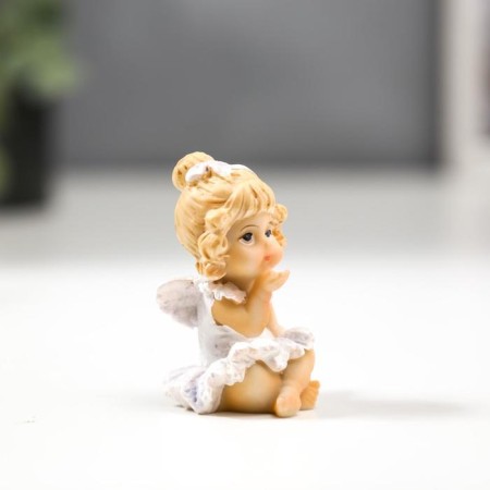 Polystone souvenir "Angel-girl in a blue sundress" mix 5.2x3.5x3.5 cm-3