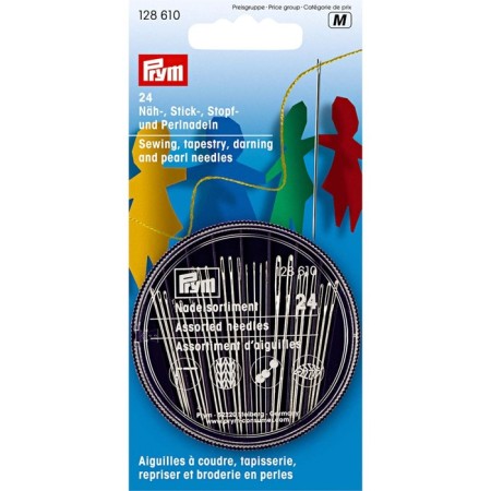 Needles set for sewing, embroidery, dumplings and beadwork in the distribution foam