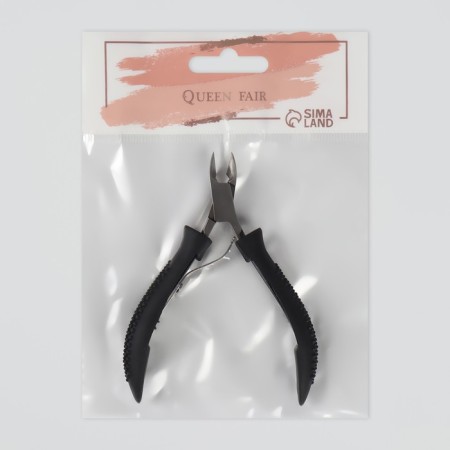 Manicure nippers for cuticle, 10 cm, blade length - 10 mm, black/silver color-4