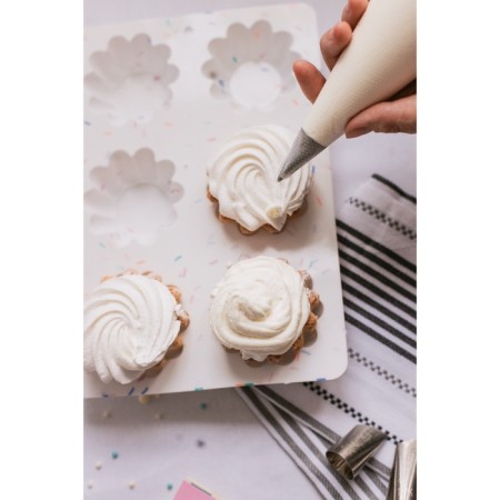 Konfinetta baking form “Sweets. Puding ”, silicone, 25.8 × 17.8 × 3 cm, 6 cells (D = 7 cm), white color-6