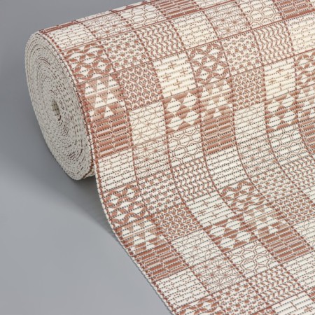Bathroom mat “Transfiguration”, width 80 cm, roll 15 m, brown color