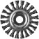 Disc “bison” brush 35190-125_z02, for ushm, steel 0.5 mm, wicker bundles, 22.2x125 mm