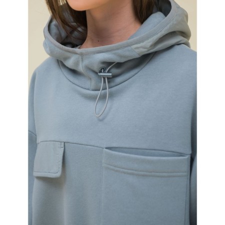 Dress for girls, height 122 cm, gray color-6