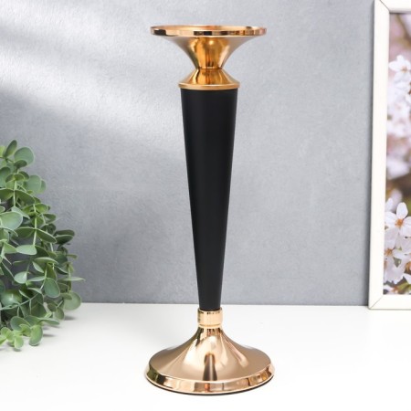 Summary Metal for 1 candle "Black torch" gold 28x11x11 cm-1