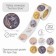Stick Paper "Leaves. Boho" d = 2.5 cm 252 pcs in the roll