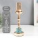 Summary Metal for 1 candle "dudes" gold and blue-green 32x10x10 cm