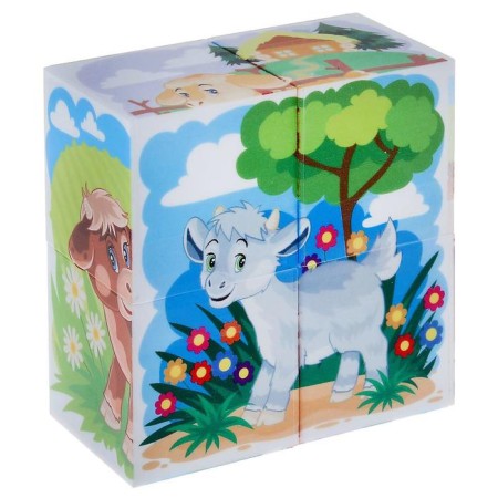 Cubes "Pets. Kids ", 4 pieces-3