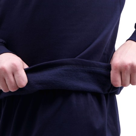 Male thermal underwear, cotton with the basis, size 50, dark blue color-2