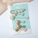 Set of pins (6 pcs.) "Pearls", 6.5 cm, white color in gold