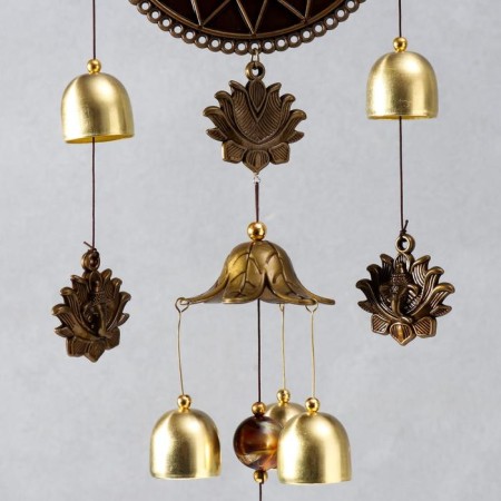 Wind Music Metal "Ganesha, Necklace" 5 bells 60 cm-2