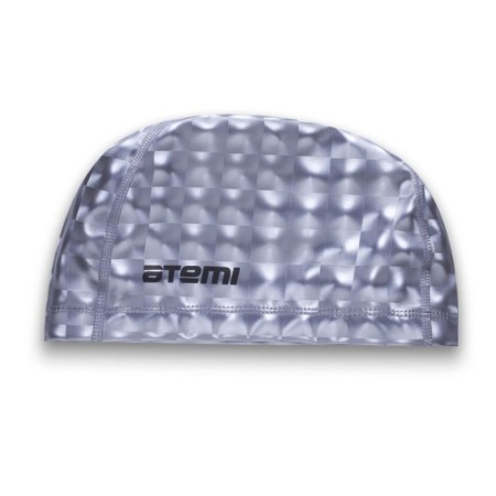 ATEMI Pu 120 swimming cap, fabric with polyurethane coating, gray 3D color-3