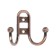 Hook furniture tundra TKD016, two -rod, copper