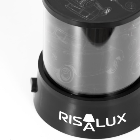 Night Projector "Retrotechnics" LED USB/from Black batteries 10.8x10.8x11.5 cm Risalux-7