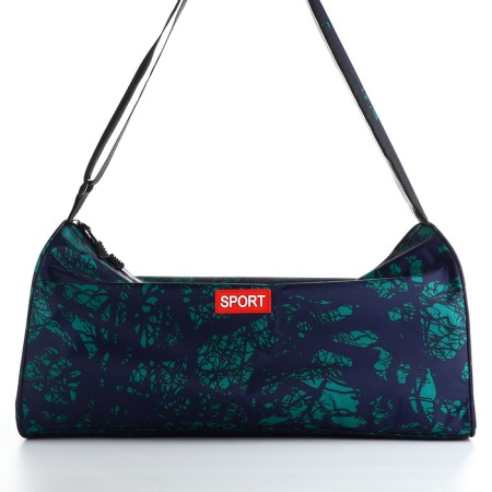 Sports bag, textura, average size, blue/green color-1