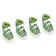 Bendy boots, set 4 pcs, 2 size (4.4 x 3.4 cm), gray-green