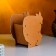 Kashpo wooden "Negro" 14.5x9x17 cm, oak-white
