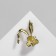 Brooch "Hare" with glasses, the color is pink-white in gold
