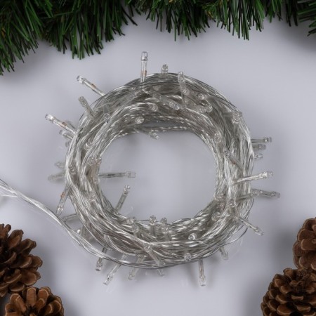 Garland "thread" 10 m, IP20, transparent thread, 100 LED, glow of multi, 8 modes, 220 V-1