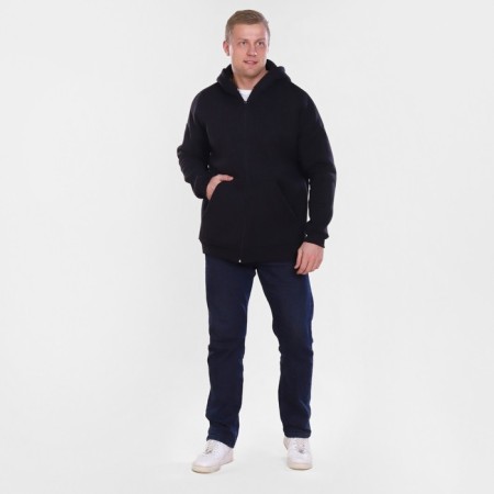 Male sweatshirt was laid down, the color is black, size 52-1
