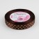 Satin tape with embossing "peas", 15 mm × 23 ± 1 m, brown color No. 32