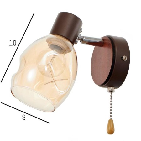 Bra with a switch 5938/1 E14 40W coffee-chrom 15x12x16 cm-3