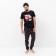 Pajama New Year's male KAFTAN "Chill Bro", black color, size 52