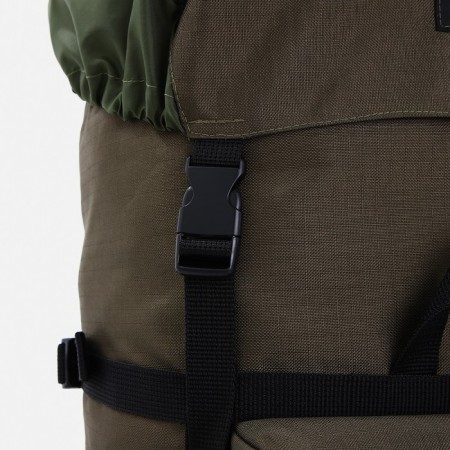 Tourist backpack, 100 l, lightning department, 3 outer pockets, Huntsman, Khaki color-4